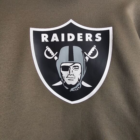 Nike Las Vegas Raiders Hoodie Salute To Service Therma-FIT Youth L Black Green - Picture 2 of 8
